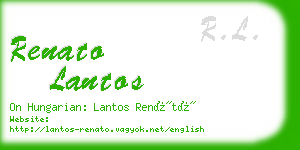 renato lantos business card